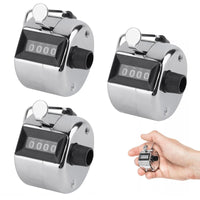 2 x Brand New Hand Counter Counter, Mechanical Hand Counter, Hand Counter Made of Metal, Mechanical Hand Counter 4-Digit, 3 Pieces 4-Digit Hand Counter, Hand Counter Counter Hand for Sports, Golf - RRP €72.0