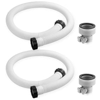 1 x RAW Customer Returns Pool hose 38mm, 2 pieces pool hose for above ground pools 150cm, swimming pool hose with 2 type B hose adapters, pool replacement hose, pool hose accessories for intex, filter pump - RRP €36.29