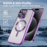 1 x Brand New X-level Magnetic Case for iPhone 15 Pro MAX MagSafe Compatible Soft TPU Translucent Shockproof Protective Case for iPhone 15 Pro MAX - Purple - RRP €19.2