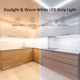 1 x RAW Customer Returns NOVOSTELLA LED Strip 6M Dimmable, LED Strip Warm White 3000K to Cold White 6500K, 24V LED Strip Self-Adhesive with Remote Control, 672 LEDs Light Strip, DIY Flexible Light Strip for Home Kitchen Decoration - RRP €33.01