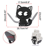 1 x RAW Customer Returns SUMNACON Black Metal Toilet Paper Holder WC Roll Holder Standing Paper Holder Toilet Roll Holder No Drilling Wall Mounted Decoration for Bathroom Kitchen Cat Pattern - RRP €31.42