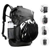 1 x RAW Customer Returns BAIGIO 3-in-1 Multifunctional Bicycle Bag for Luggage Rack Waterproof Pannier Bag Bicycle Side Bag 22-25L Bag Luggage Bag Backpack Shoulder Bag Travel Bag with Helmet Net Laptop Compartment - RRP €64.97