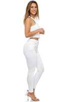 1 x RAW Customer Returns Elara Super High Waist Damen Hose Chunkyrayan EL12-1 White 40 L  - RRP €32.95