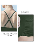 1 x RAW Customer Returns Summer Mae One Piece Maternity Swimsuit Round Neck with Button Grass Green XL - RRP €24.0