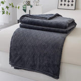 1 x Brand New HUIEYE Cuddly Blanket Flannel Blanket Fluffy Fleece Blanket, Solid Color Living Blankets Sofa Blanket Bedspread Super Soft Cuddly Microfiber, Suitable for All Seasons 180x200cm, Charcoal - RRP €22.18