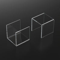 1 x RAW Customer Returns Sezanrpt Clear Acrylic Risers 3-Piece, Square Acrylic Food Display Stand Table Top, Display Shelf for Sellers, Collectibles, Funko Pop, Perfume, Small Plants - 12.7x15.2x17.8CM - RRP €26.21