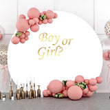 1 x RAW Customer Returns SDOTPMT Diameter 2m Boy or Girl Baby Shower Round Backdrop Cover Pure Color Fabric Umbrella for Baby Gender Reveal Surprise Party Decorations Photography Background - RRP €35.18