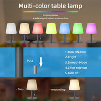 1 x RAW Customer Returns FUYO LED outdoor table lamp with 8 colors dimmable table lamp wireless LED battery table lamp portable color changing night light lamp for outside garden bedroom camping Easter decoration - RRP €43.04