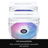 1 x RAW Customer Returns Thermalright FS140 White V3 ARGB CPU cooler dual towers, 4 heat pipes, 120mm and 140mm PWM dual fans, AGHP technology, for AMD AM4 AM5 Intel 1150 1151 1200 2011 1700 white ARGB  - RRP €42.25