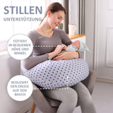 1 x RAW Customer Returns Chilling Home 2 in 1 Nursing Pillow XXL Pregnancy Pillow Side Sleeper Pillow for Baby, Pregnancy Pillow with Inner Pillow and Cotton Nursing Pillow Cover, Pillow Pregnancy Nursing Pillow Blue  - RRP €26.81