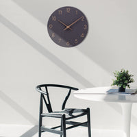 1 x RAW Customer Returns ACCSHINE MDF Wooden Wall Clock Without Ticking Noise Silent Modern 30cm Quartz Large Battery Operated Wall Clock Easy to Read for Room Home Kitchen Bedroom Office School Black  - RRP €23.62