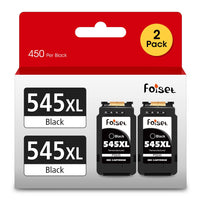 1 x RAW Customer Returns Foiset 2 Black Canon Printer Cartridges 545 545 XL Replacement for Canon PG 545 Black for Canon PIXMA TS205 TS305 TS3350 TS3452 TR4550 MG2550 MG2555 MG2900 MG2950 MG3050 MG3051 MX495 - RRP €33.73