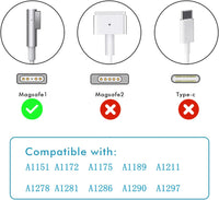 1 x RAW Customer Returns Zasunky Mac Charger Power Supply 85W Mags L-Tip Power Adapter Mac Pro Charging Cable Compatible with Mac Pro 13 15 and 17 Inch 2008 2009 2010 2011 to Mid 2012, Charger for A1278 A1330 A1181 and more - RRP €22.99