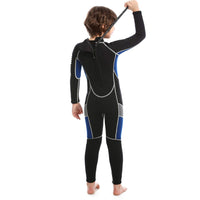 1 x RAW Customer Returns ZCCO Kids Wetsuit, 2.5mm Neoprene Thermal Swimsuit, Youth Swimsuit for Boys and Girls Long Sleeve Thermal Suit for Diving, Swimming, Surfing... Blue, S  - RRP €39.99