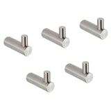 1 x RAW Customer Returns BVL Towel Hook Brushed, Pack of 5 Coat Hooks Wall, Wall Hooks 304 Stainless Steel Coat Hooks - RRP €28.64