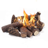 1 x RAW Customer Returns Art to REAL ceramic wood set decorative wood gas fireplace, realistic fireplace draws ceramic wood decoration for gas ethanol fireplace outdoor - RRP €39.99