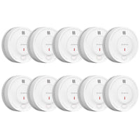 1 x RAW Customer Returns X-Sense Improved Smoke Detector 10 Year Battery, Fire Alarm with Photoelectric Sensor, T V Rheinland and EN14604 Tested Fire Detectors, SD2J0AX, Set of 10 - RRP €135.99