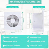 1 x RAW Customer Returns FanGoFast bathroom fan 100mm with overrun exhaust fan Quiet 12W Powerful wall fan Fan for kitchen bathroom greenhouse garage - RRP €39.97