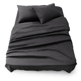 1 x RAW Customer Returns Blumtal Double Sheet Set, Single Bed Set, Queen Size Bed Set, Fitted Sheet Fitted Sheet Pillowcases Anthracite, Queen Size Mattresses 135x190cm  - RRP €24.78