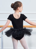 2 x Brand New Kefiyis Girls Classical Dance Tutu Dance Dress Cotton Short Sleeve Children s Dance Leotard - RRP €45.6