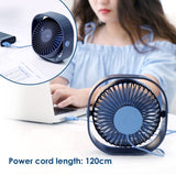 1 x RAW Customer Returns Simpeak USB Fan, Mini USB Table Fan, Small Fan Quiet, 3 Speed 360 Degree Rotation, Desk Fan for Office Camping Picnic Trips - Blue - RRP €13.43