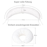 1 x RAW Customer Returns DancesCat 170 cm pregnancy pillow, positioning pillow, XXL nursing pillow, side sleeper pillow with washable velvet cover, comfort pillow for adults, baby nest for newborns, pillow for pregnant women - RRP €33.99