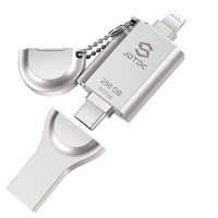 1 x RAW Customer Returns MFi-certified 256GB photo stick iPhone 15 iPad memory stick storage expansion for iPhone USB C memory USB stick Lightning iPhone flash drive 3 in 1 USB C stick cell phone Android iPad memory - RRP €80.81