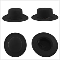 2 x RAW Customer Returns EINSKEY Fedora Hat Women Fashion Elegant Wide Brim Felt Hat for Carnival, Party, Shootings, Oktoberfest, Bar, Festivities - RRP €37.34