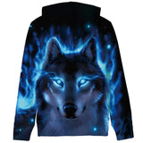 1 x RAW Customer Returns AIDEAONE Boy Hoodie Fleece Teenager 3D Hoodie Jumper Wolf 6-7 years - RRP €28.04