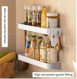 2 x RAW Customer Returns YUHIAKE bathroom shelves without drilling 2 pieces, shower shelf with 6 removable hooks, bathroom shelf, bathroom shelves sink, wall shelf for bathroom toilet kitchen, white - RRP €37.58