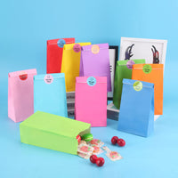 1 x RAW Customer Returns Paper bags candy gift bags, 40 pieces colorful kraft paper goodies gift bags with 40 stickers for wrapping gifts, party goody treat, wedding, children s birthday, Christmas - RRP €9.73