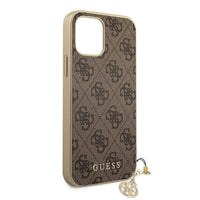 1 x RAW Customer Returns Guess GUHCP12LGF4GBR 4G Charms Collection Case for Apple iPhone 12 Pro Max, Brown - RRP €30.22