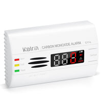 1 x RAW Customer Returns Kalrin CO detector carbon monoxide detector with accurate sensor for 10-year lifespan LED display carbon monoxide alarm test button battery operation complies with EN 50291 standards - RRP €29.23