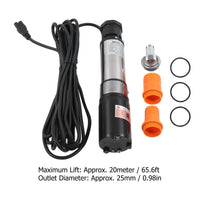 1 x RAW Customer Returns DC deep well pump 24VDC submersible pump 20m head submersible pump booster pump with 3 nozzle for draining water water pump - RRP €24.0