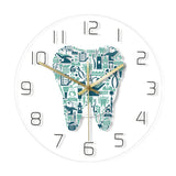 1 x RAW Customer Returns Tiamu dental care wall clock for children s rooms, 30 cm modern wall clock dentist design, without ticking, acrylic digital hanging clock dentist, quiet movement, for dentist, clinic, office, wall art decoration - RRP €31.25