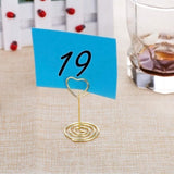 1 x RAW Customer Returns Lahviuu place card holder, 20 pieces card holder menu card holder photo holder made of metal place card holder clip memo holder table number holder, for wedding party office restaurant heart  - RRP €11.11