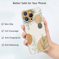 3 x Brand New Green Leaf Case for iPhone 14 Pro Max,Aesthetic Abstract Art Pattern Case for Man Women,Trendy TPU Full Cover Case for iPhone 14 Pro Max - RRP €99.78