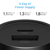 1 x RAW Customer Returns BONAI Small Power Bank 5800mAh External Battery Mobile Phone Portable Charger Mini Portable Charger Lightweight Power Bank for iPhone 13 Pro Max,12,11,XR,XS,X,SE,8 Plus,8,7,6,5,4s,Samsung Phones-Black - RRP €15.16