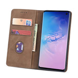 1 x Brand New UEEBAI Wallet Case for Samsung Galaxy A51, Vintage Matte PU Leather Wallet Flip Cover Card Slots Magnetic Closure Shockproof Folio Stand Function - Brown - RRP €12.99