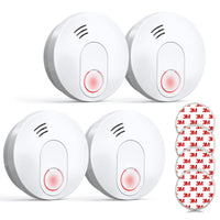 1 x RAW Customer Returns Smoke detector with magnetic holder, 10 year long-term battery fire alarm with photoelectric sensor EN 14604 mute smoke alarm - RRP €46.99