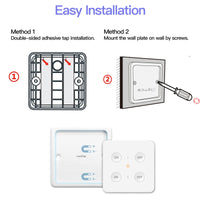 1 x RAW Customer Returns LoraTap wireless switch set 1 wall bracket 1 double remote control 2 receivers SS9412Q1 - RRP €38.4