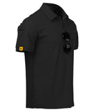 1 x RAW Customer Returns JACKETOWN Polo Shirts Men Short Sleeve Breathable Quick-drying Polo Shirts Men Summer Button Placket T-Shirts Men Casual Sports Shirt Basic Regular Fit Golf Polo Shirt Black-2XL  - RRP €33.26