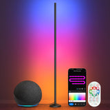 1 x RAW Customer Returns OUTON LED Floor Lamp Smart, RGB WiFi Dimmable Floor Lamp with Remote Control, APP Control, Compatible with Alexa Google Assistant, Music Sync, 300 Scene Modes, Floor Lamp for Living Room Bedroom - RRP €48.85