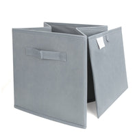 1 x RAW Customer Returns EZOWare Pack of 6 Foldable Fabric Storage Cubes, Container with Handle for Children s Bedroom or Playroom Toys Clothes, 26.7 x 26.7 x 27.8 cm Colour Gray - RRP €23.45