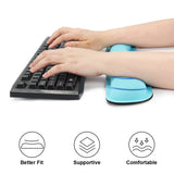 1 x RAW Customer Returns AULEEP Keyboard Wrist Rest Pad, Non-slip Rubber Base and Ergonomic Design for PC, Laptop, Mac Blue  - RRP €18.0