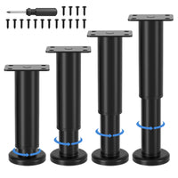 1 x RAW Customer Returns VETIN 4PCS Metal Furniture Feet 25-43cm Adjustable Furniture Legs Bed Suitable for Wardrobe Sofa Bed Table Can Carry 450kg 4.25-43cm  - RRP €21.6