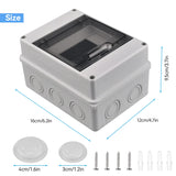 1 x RAW Customer Returns IP65 Outdoor Waterproof Electrical Box, 5 Modules, IP65 ABS Plastic Surface, Outdoor Electrical Waterproof Enclosure Box, Control Cabinet, Junction Box - RRP €12.1