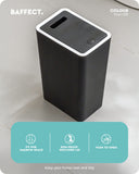 1 x RAW Customer Returns Baffect Push Kitchen Bin with Lid, Plastic Rubbish Bin, Black Rubbish Bin with Top for Kitchen, Bathroom, Bedroom, Living Room, Office, 8L Black  - RRP €23.16