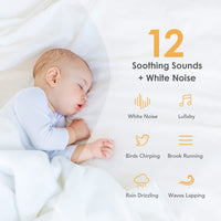 1 x RAW Customer Returns One Fire Night Light Baby Nursing Light Dimmable, 12 White Noise Machine Baby Night Light, 16 Colors AUTO Timer Night Light Children Nursing Light Night Light Baby, White Noise Sleep Aid Babies, Night Light Baby - RRP €29.99