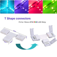 2 x RAW Customer Returns FSJEE LED strip connector 4 pin, LED corner connector for 10mm 4 pin RGB LED strip. - RRP €26.2